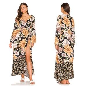 EUC Maaji Glorious Garden Moonbow Maxi Kimono Swim Coverup, Size Medium